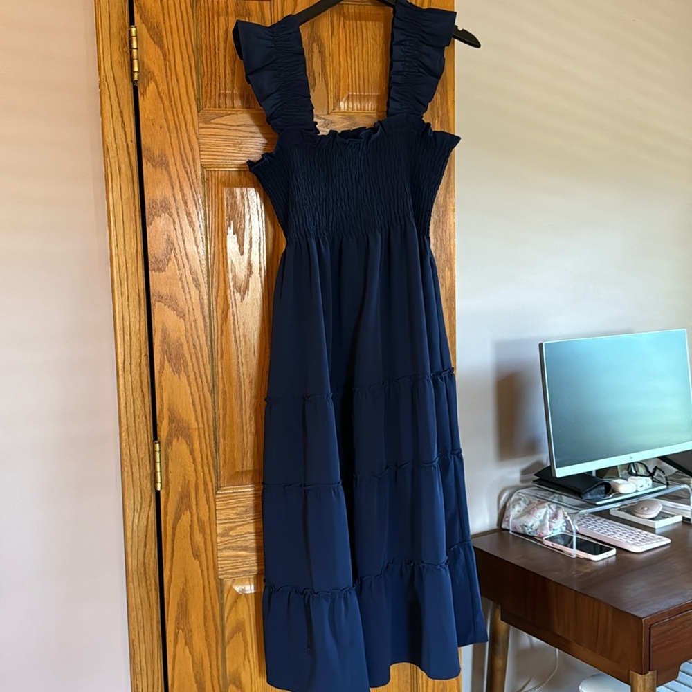 Navy Crepe Ellie Nap Dress
